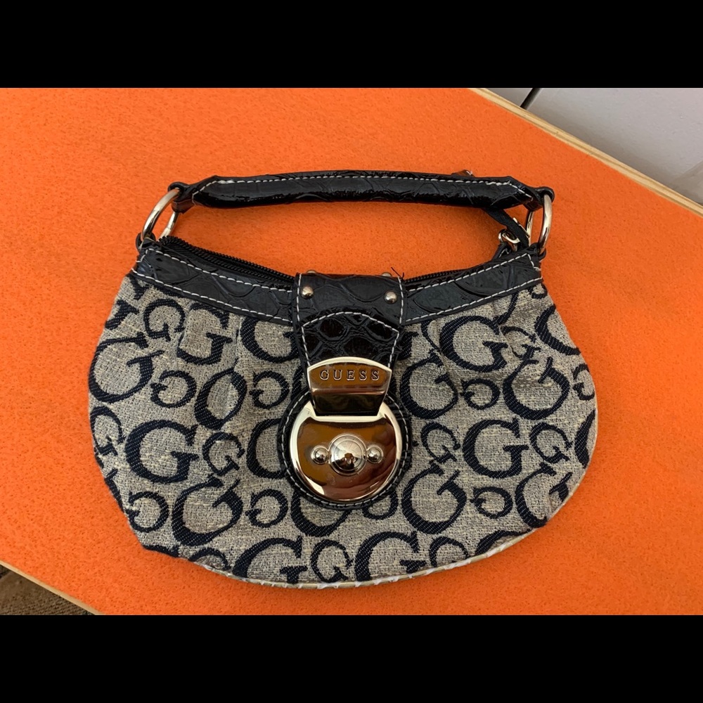 Guess clutch bag/purse. Small. Grey and Black.